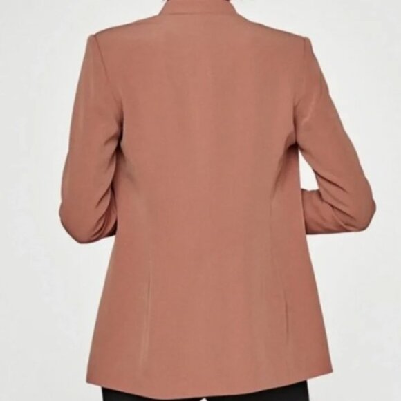 ZARA - Dusty Rose Double Breasted with Front Slit Detail Blazer - Picture 6 of 16